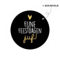 sticker fijne feestdagen juf
