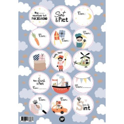 stickervel sint blauw