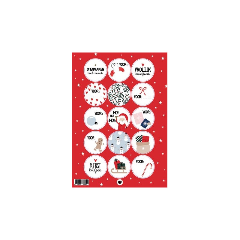 stickervel kerst rood