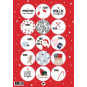 stickervel kerst rood