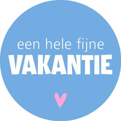 sticker fijne vakantie blauw