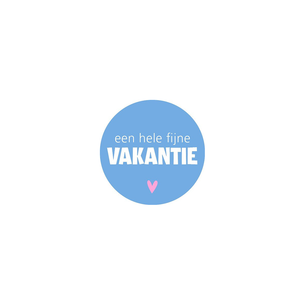 sticker fijne vakantie blauw
