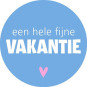 sticker fijne vakantie blauw
