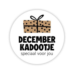 sticker december kadootje