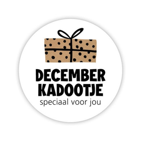 sticker december kadootje