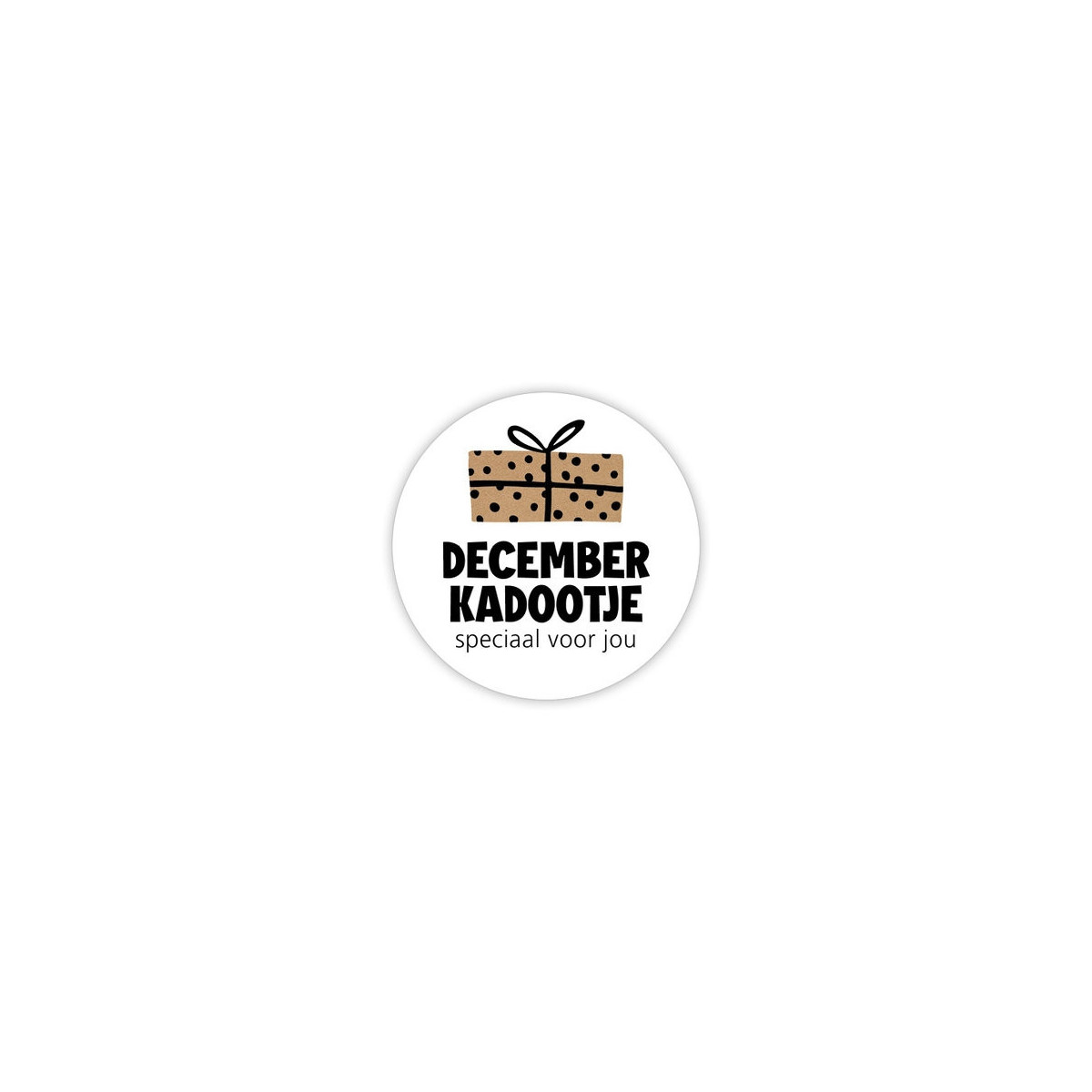sticker december kadootje