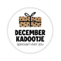 sticker december kadootje