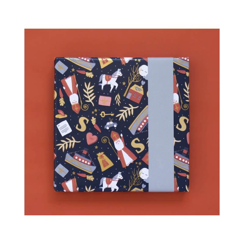 kadopapier blauw pakjesavond