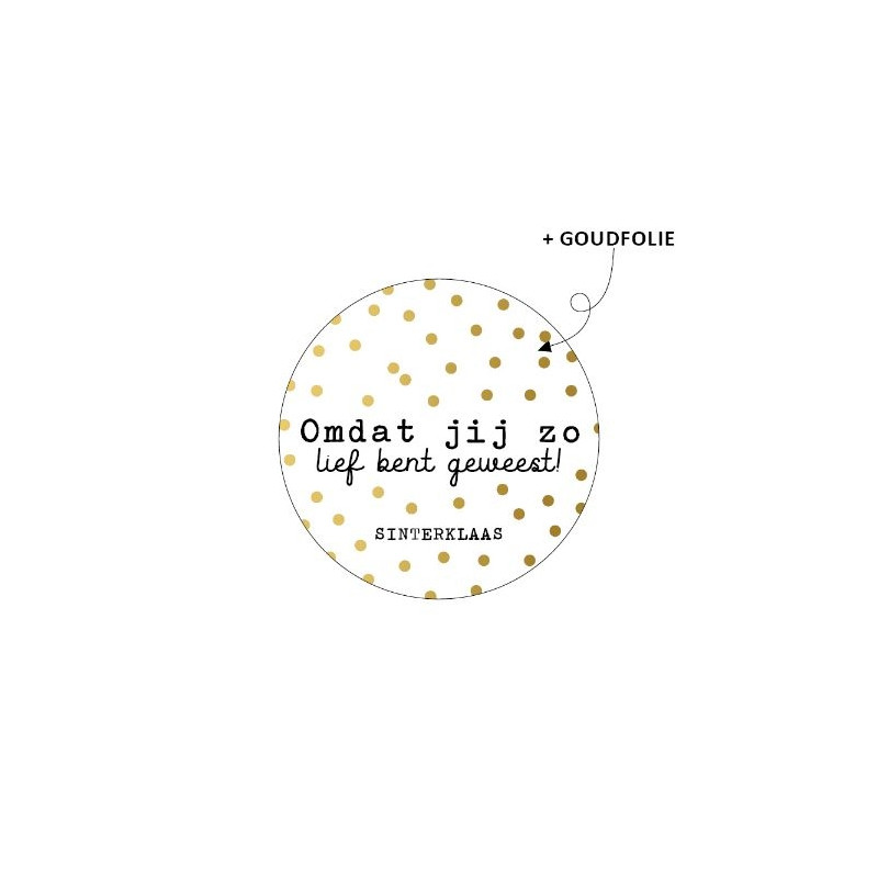 sticker lief geweest goudfolie