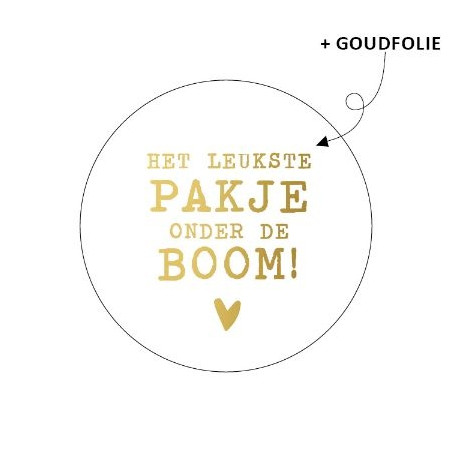 sticker kadootje boom