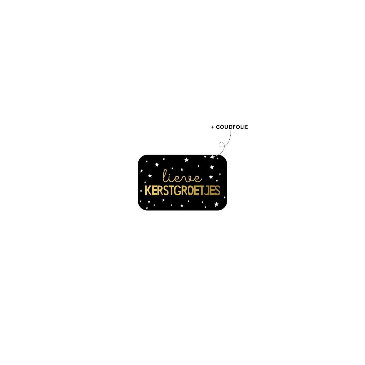 sticker kerstgroetjes rechthoek