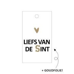 kadolabel liefs sint goudfolie