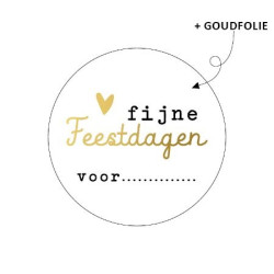 sticker fijne feestdagen voor