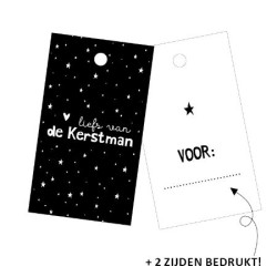 kadolabel liefs kerstman
