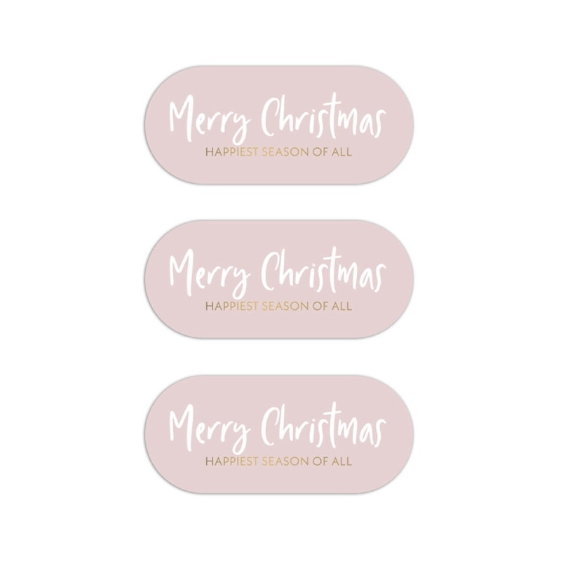 sticker ovaal merry christmas