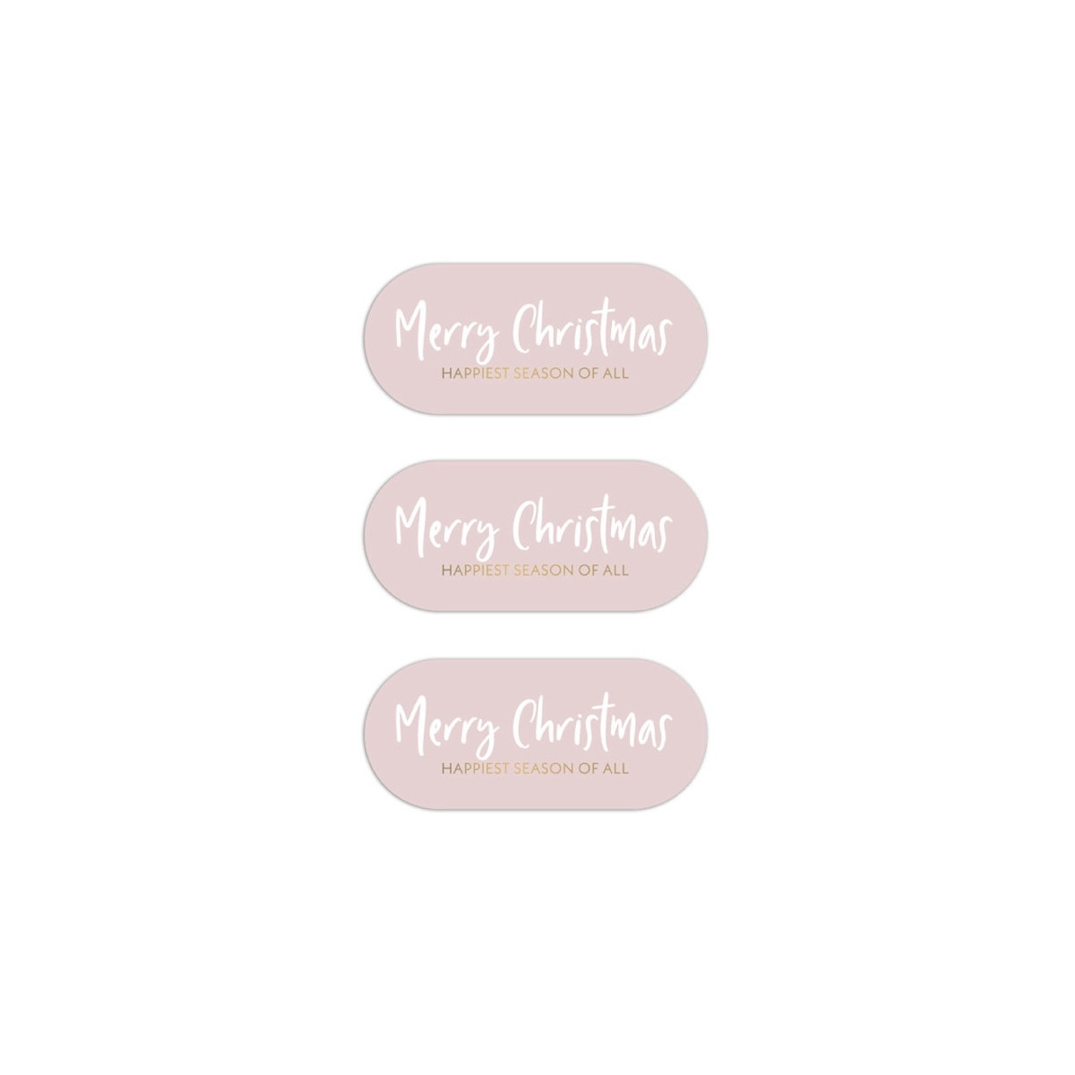 sticker ovaal merry christmas