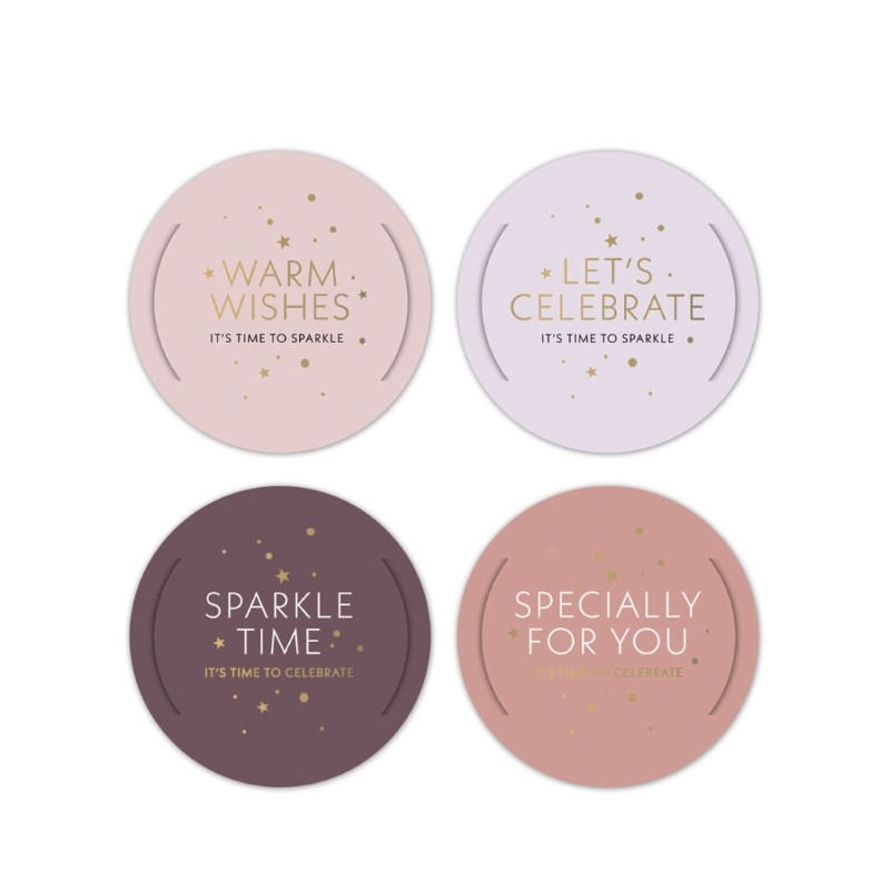 kadolabel kerst rond warm