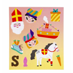 stickervel sinterklaas geel