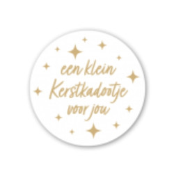 sticker kerstkadootje klein