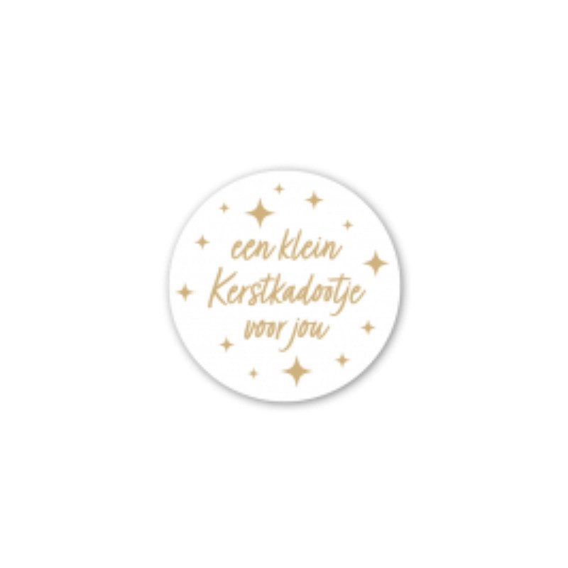sticker kerstkadootje klein