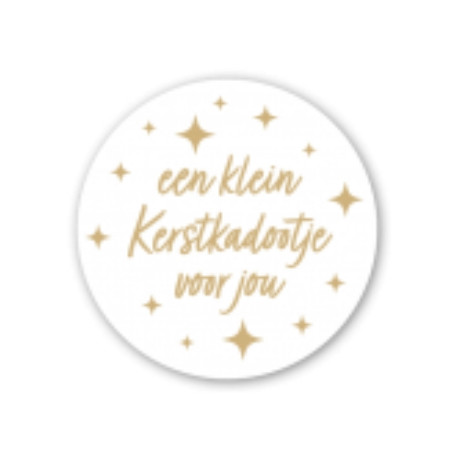 sticker kerstkadootje klein