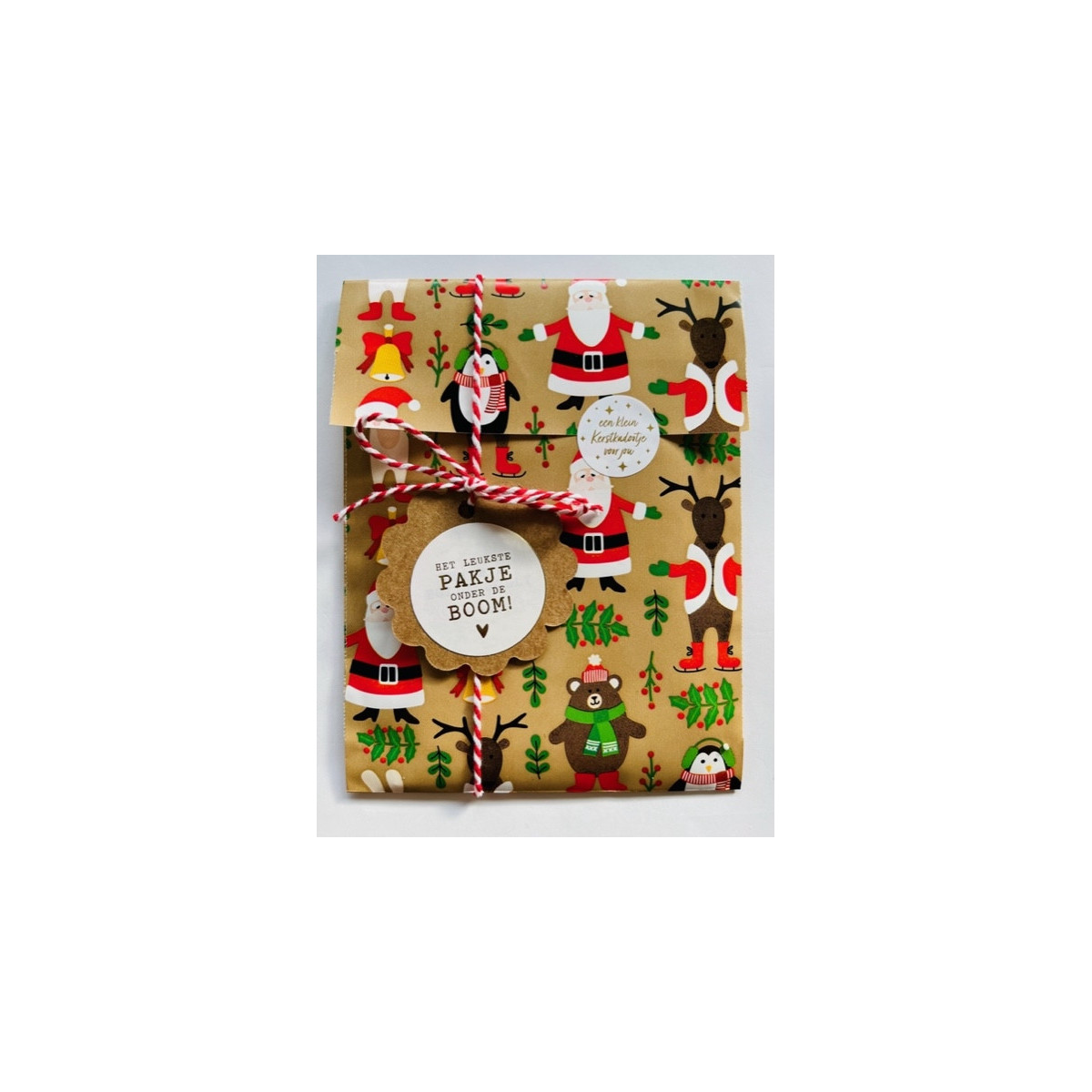 sticker kerstkadootje klein