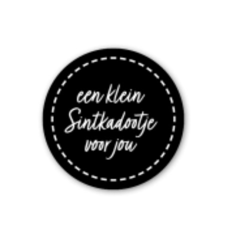 sticker klein sintkadootje