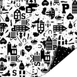 kadopapier hop sint zwart