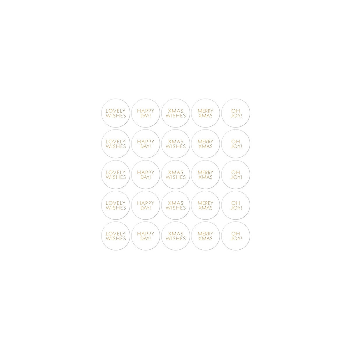 stickers kerstwensen wit goud