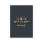 kaart meester bedankt donkerblauw