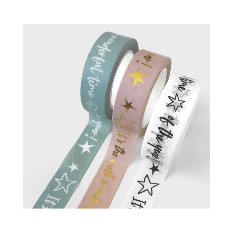 maskingtape vintage christmas wit zwart