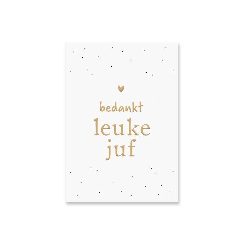 Kaart bedankt leuke juf
