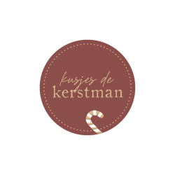 kerst sticker kusjes kerstman
