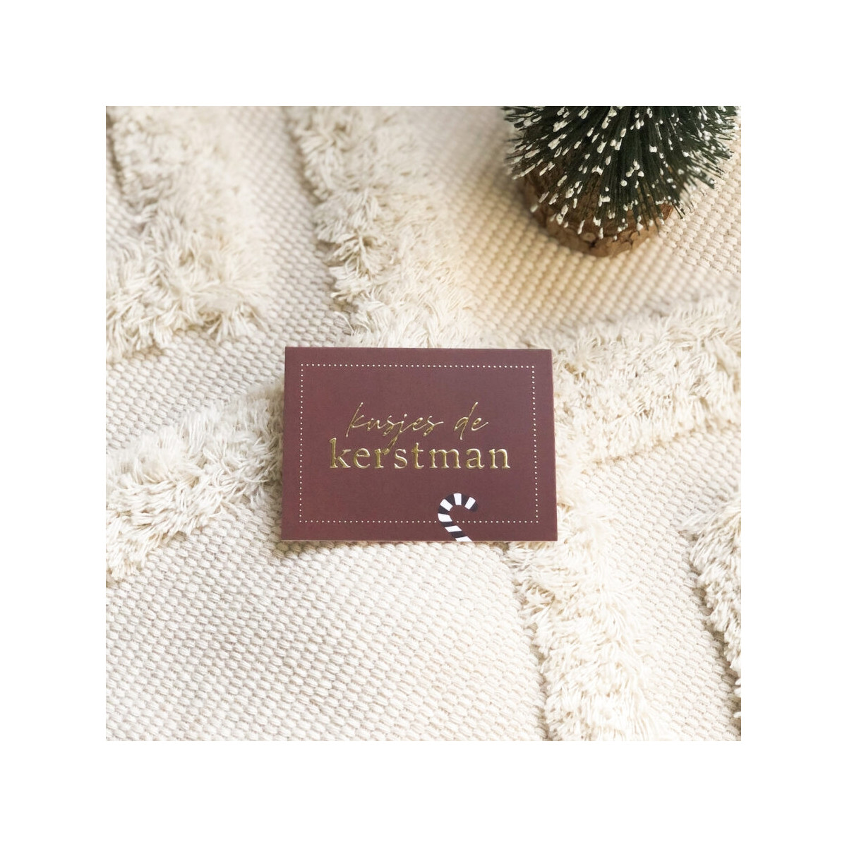 Mini kaart kusjes de kerstman