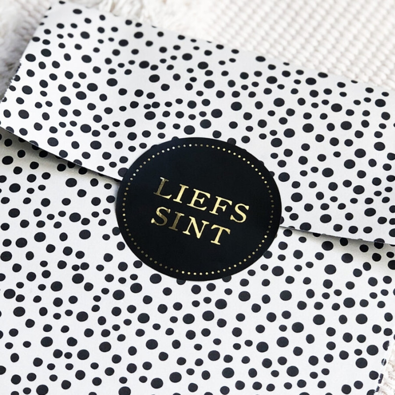 sticker zwart liefs sint