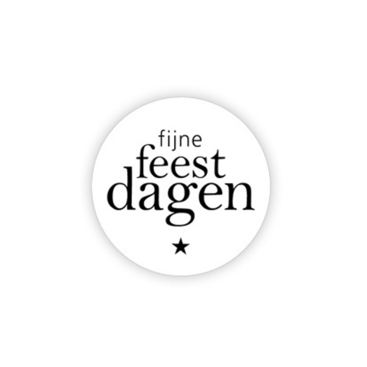 sticker feestdagen wit zwart