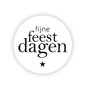 sticker feestdagen wit zwart