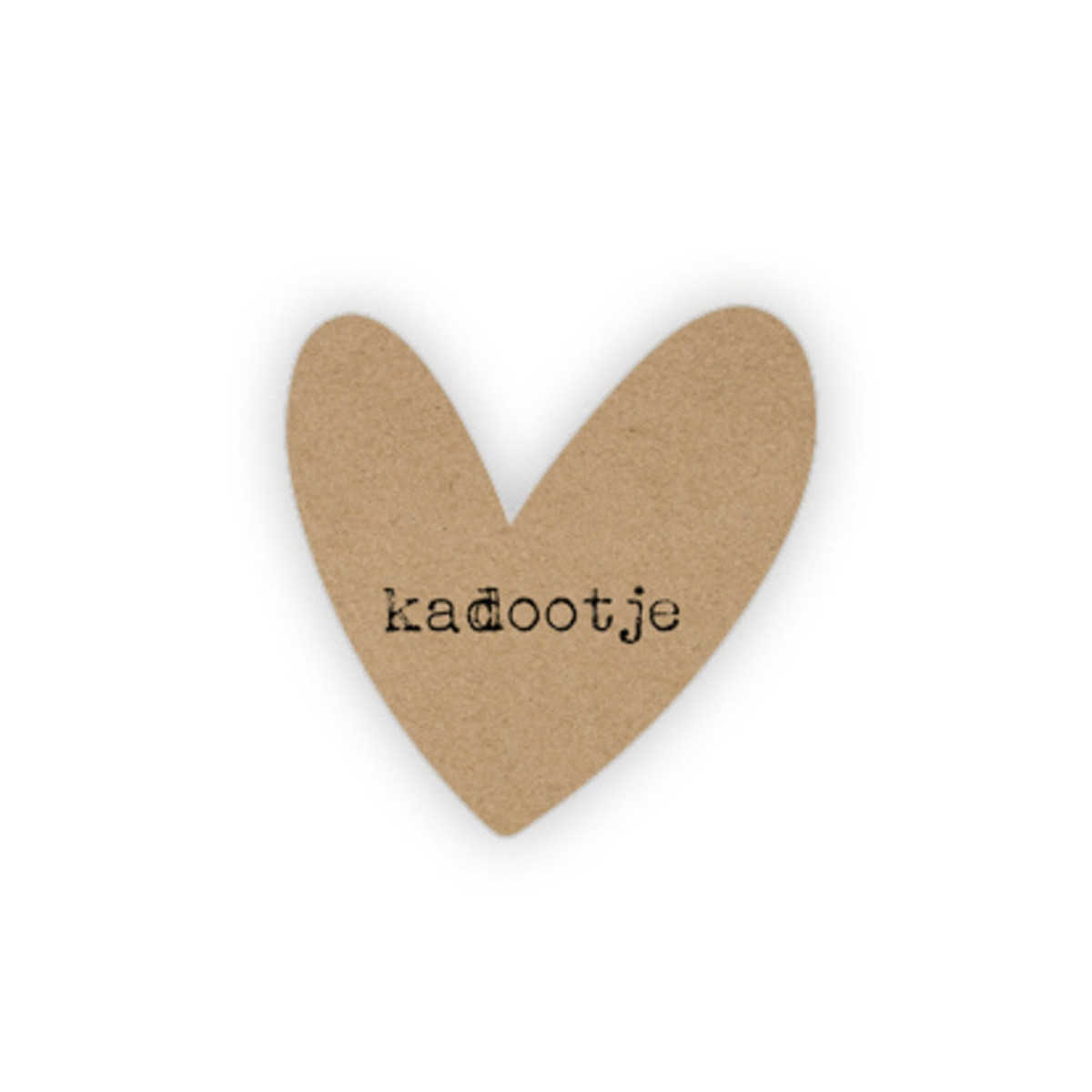 Sticker kraft hart kadootje