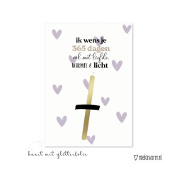 ansichtkaart kaarsje 365