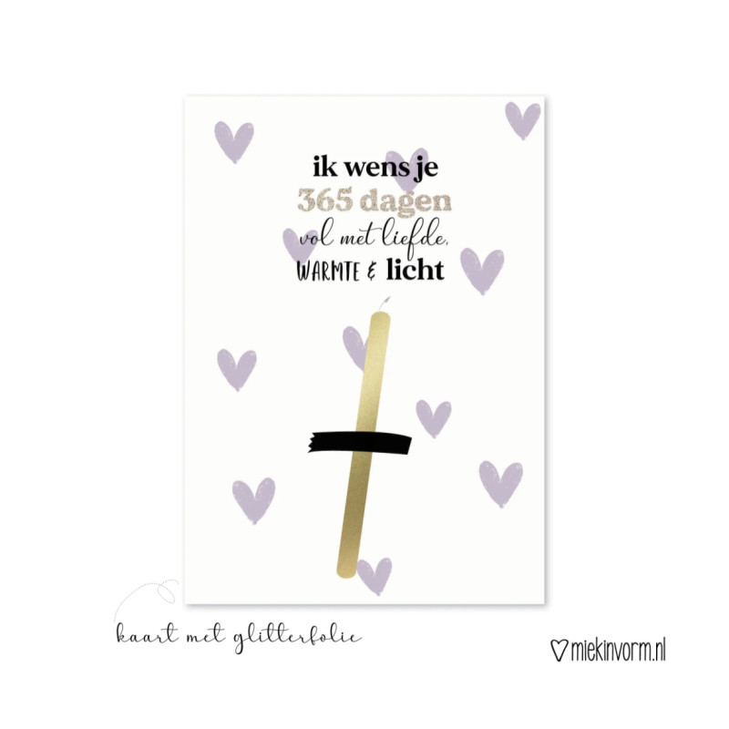 ansichtkaart kaarsje 365