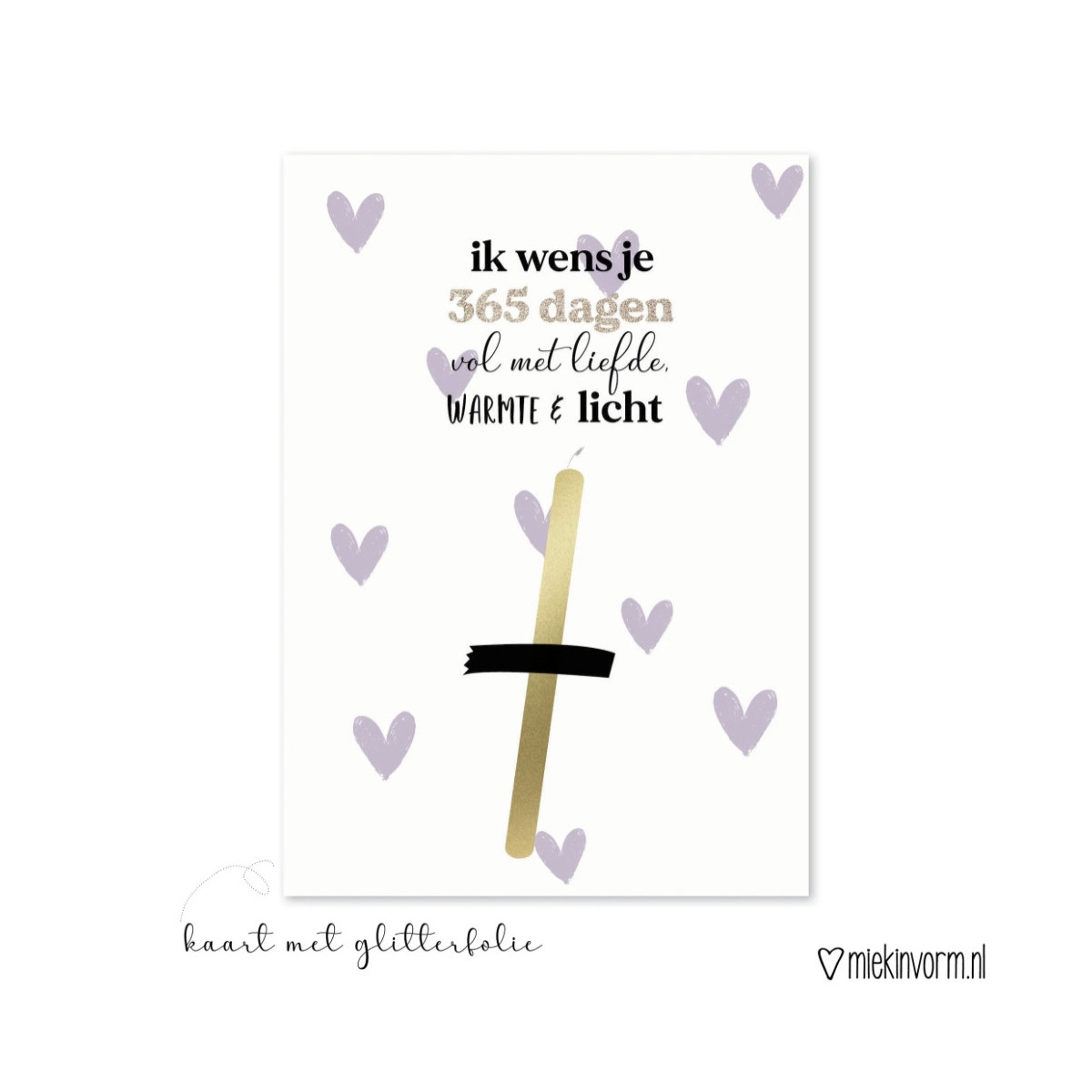 ansichtkaart kaarsje 365