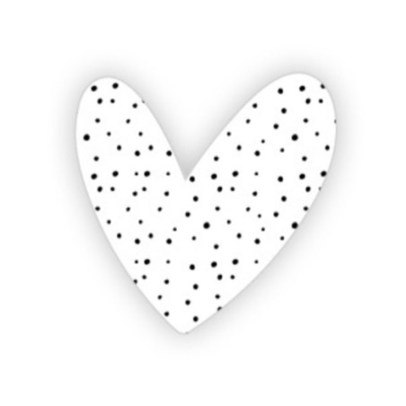 sticker hart stipjes vorm