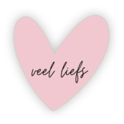 sticker roze hart liefs
