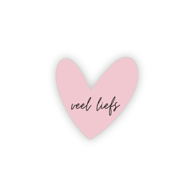 sticker roze hart liefs