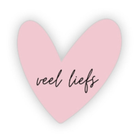 sticker roze hart liefs