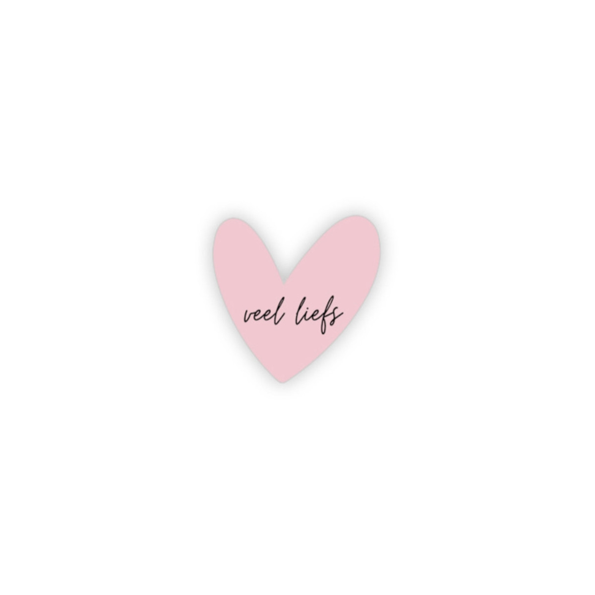 sticker roze hart liefs