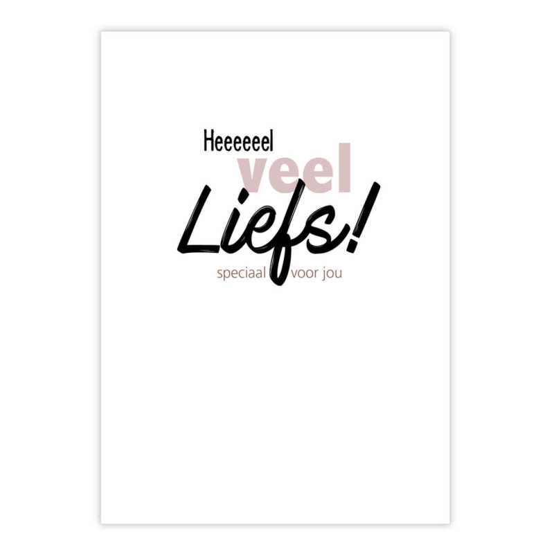 kaart heeeeeel veel liefs