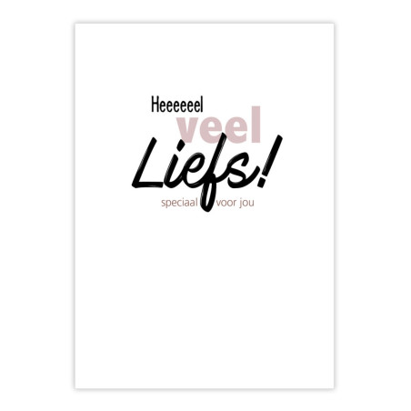 kaart heeeeeel veel liefs