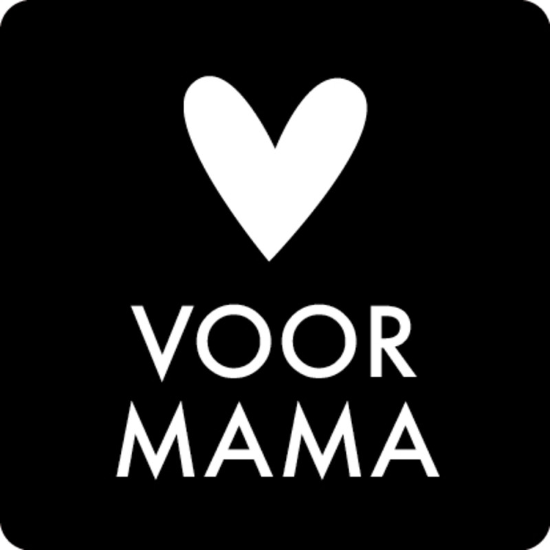 sticker voor mama zwart wit