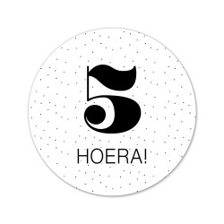 sticker 5 hoera